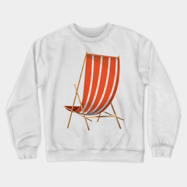 Striped Deck Chair Crewneck Sweatshirt by nickemporium1